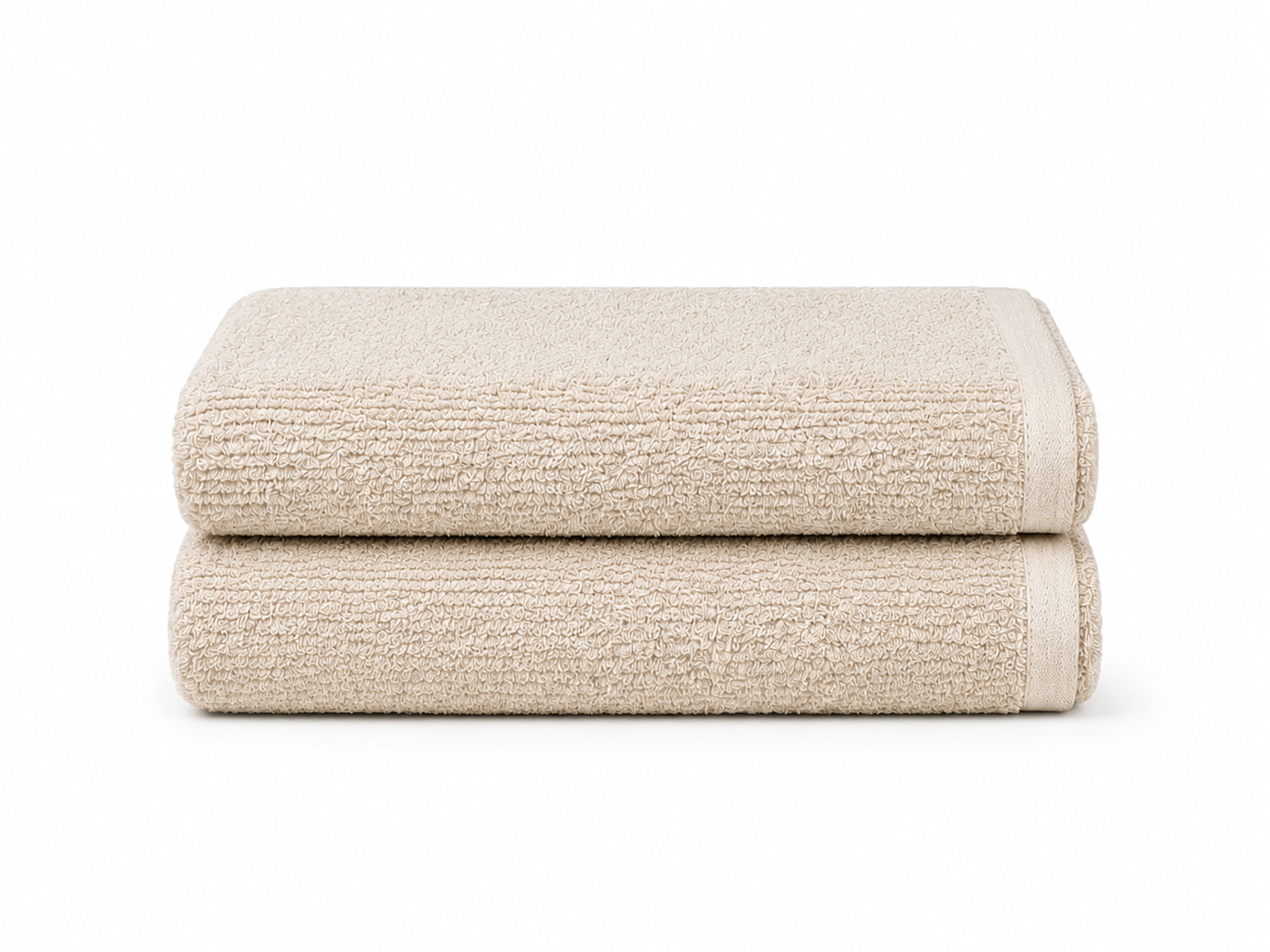Violet Linen Exquisite Squisita Champagne Plush Terry Pattern Hand Towels Set of Two