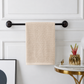Violet Linen Exquisite Squisita Champagne Plush Terry Pattern Hand Towels Set of Two