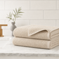 Violet Linen Exquisite Squisita Champagne Plush Terry Pattern Bath Towels Set of Two