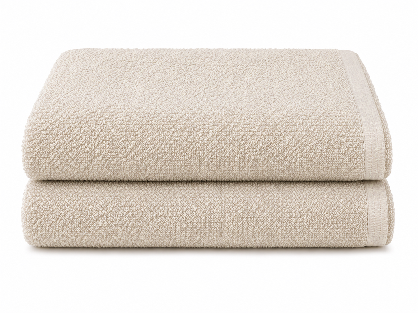Violet Linen Exquisite Squisita Champagne Plush Terry Pattern Bath Towel Sheets Set of Two