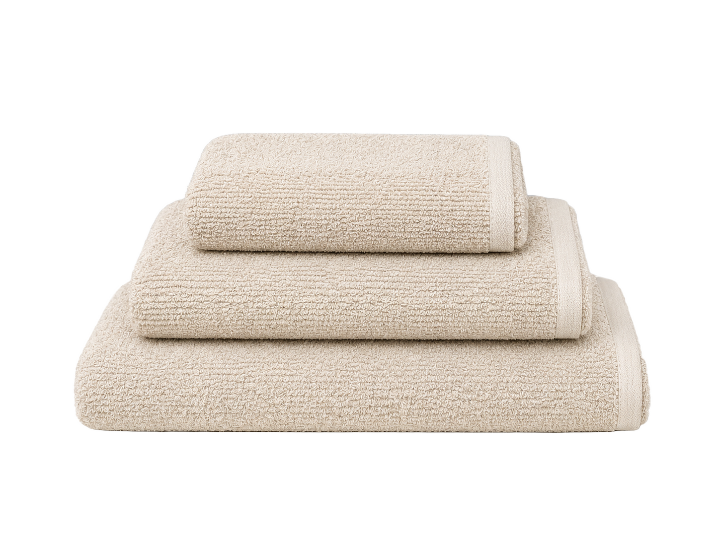 Violet Linen Exquisite Squisita Champagne Plush Terry Pattern 6 Piece Towel Set, 2 Bath Towels 2 Hand Towels 2 Bath Towel Sheets