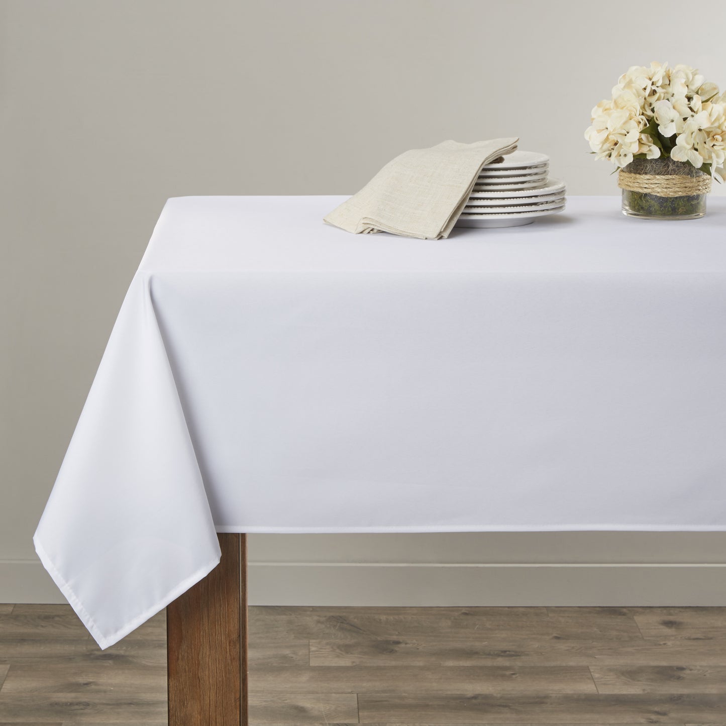 Solid Liner Tablecloth White 52" X 70" Oblong / Rectangle