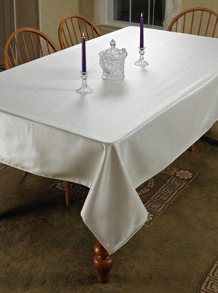 Solid Liner Tablecloth White 52" X 70" Oblong / Rectangle