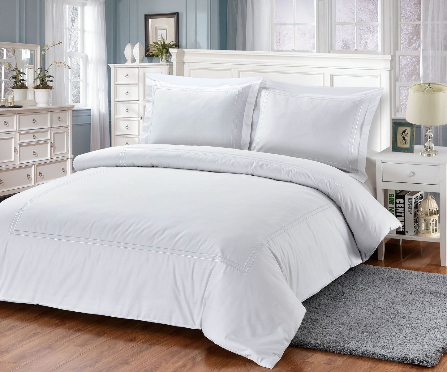 French Hotel Border Pattern Bedding Duvet Cover Set