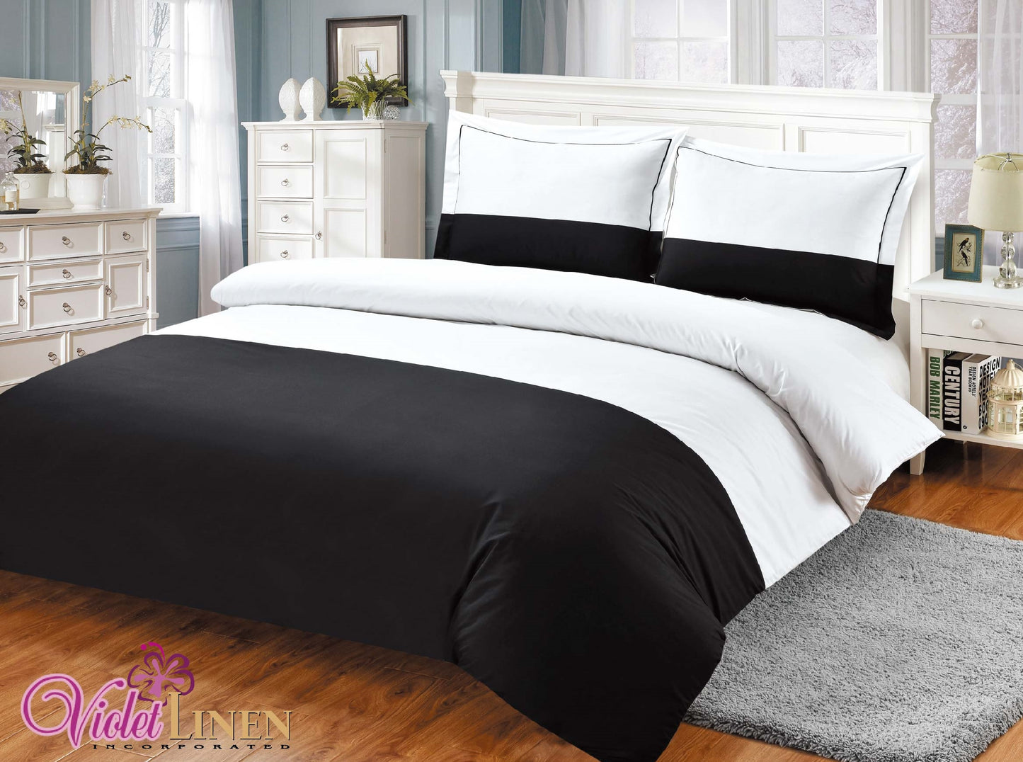 French Hotel Border Pattern Bedding Duvet Cover Set