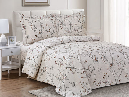French Botanical Olive Branch Pattern Bedding Duvet Cover Set