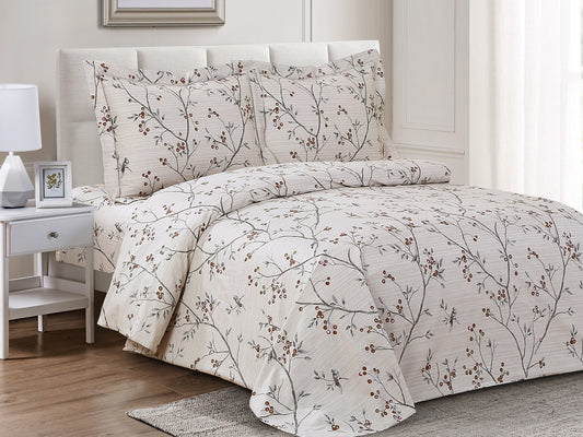 French Botanical Olive Branch Pattern Bedding Duvet Cover Set