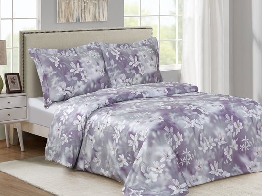 French Orchid Garden Pattern Bedding Duvet Cover Set
