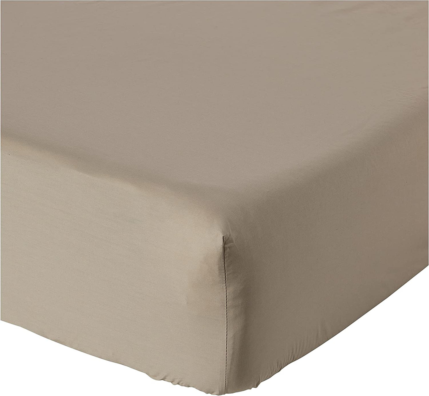 Violet Linen Premium Percale Fitted Sheet - Brushed Poly Cotton, Breathable, Extra Soft and Comfortable - 33", Gold