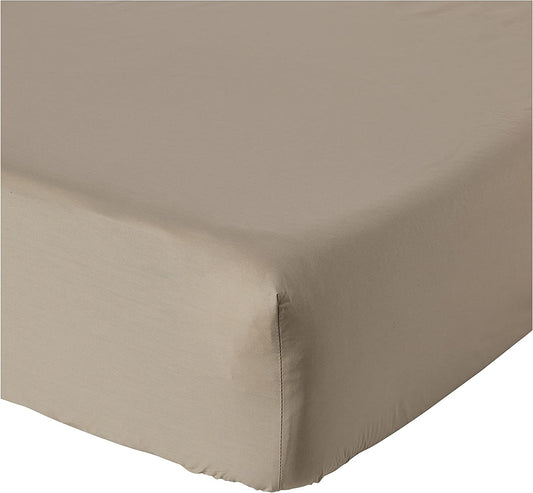 Violet Linen Premium Percale Fitted Sheet - Brushed Poly Cotton, Breathable, Extra Soft and Comfortable - 33", Gold