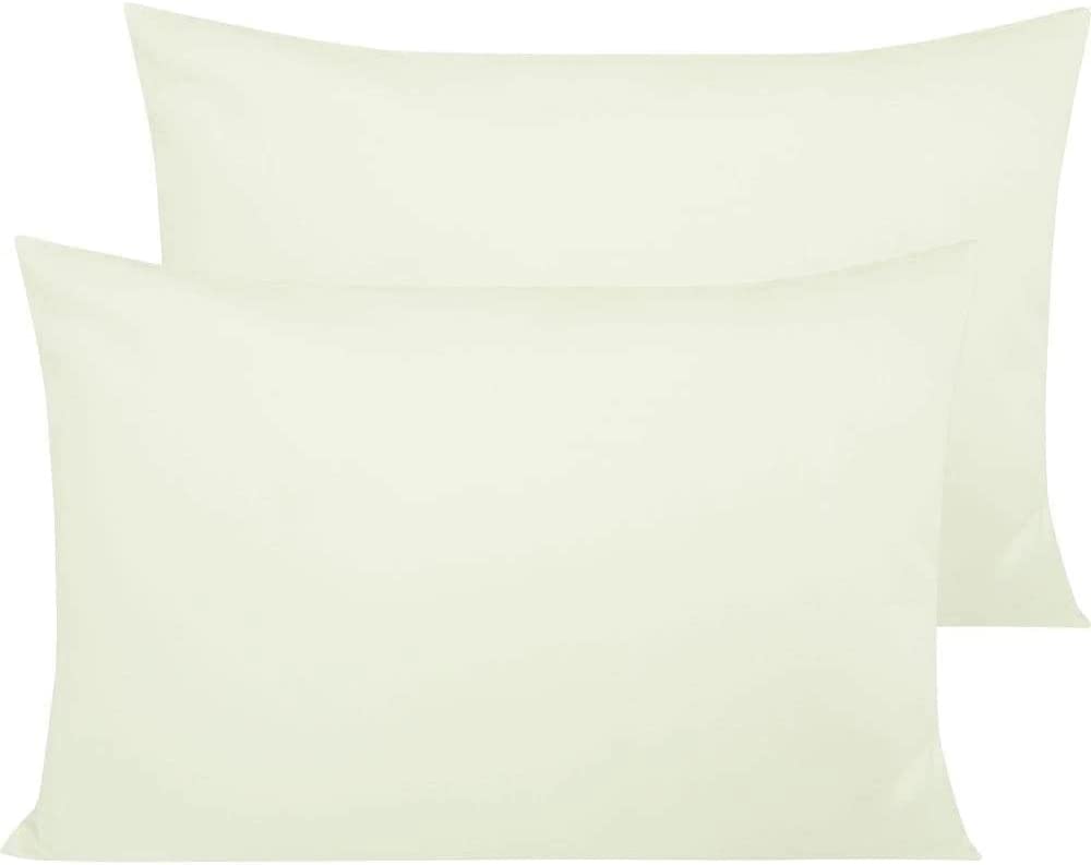 Violet Linen Premium Percale Pillowcase - Breathable, Extra Soft and Comfortable - Set of 2, Gold