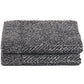 Violet Linen Diagonal Diamond Speckled Plush Pattern Hand Towels Set of Two