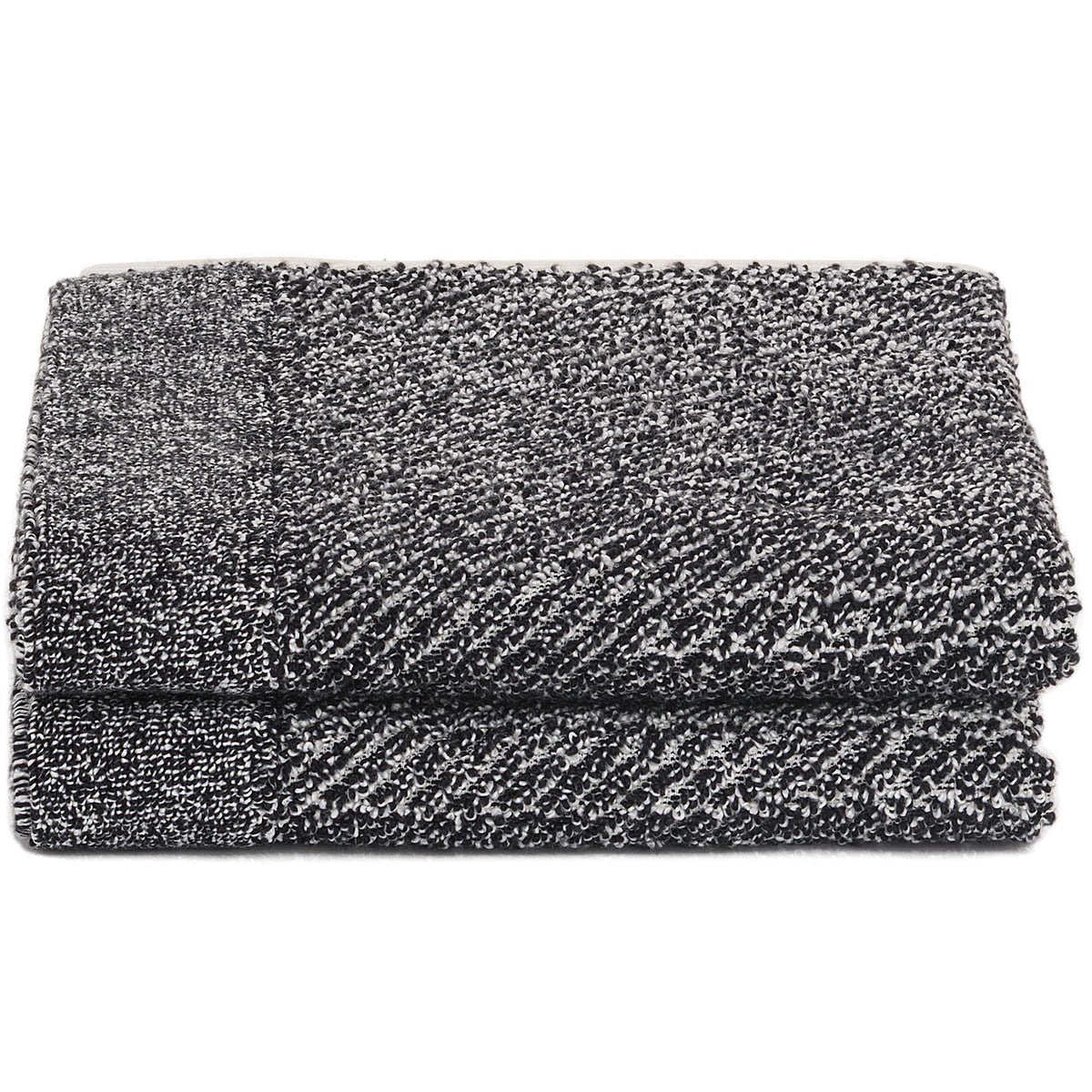 Violet Linen Diagonal Diamond Speckled Plush Pattern Hand Towels Set of Two