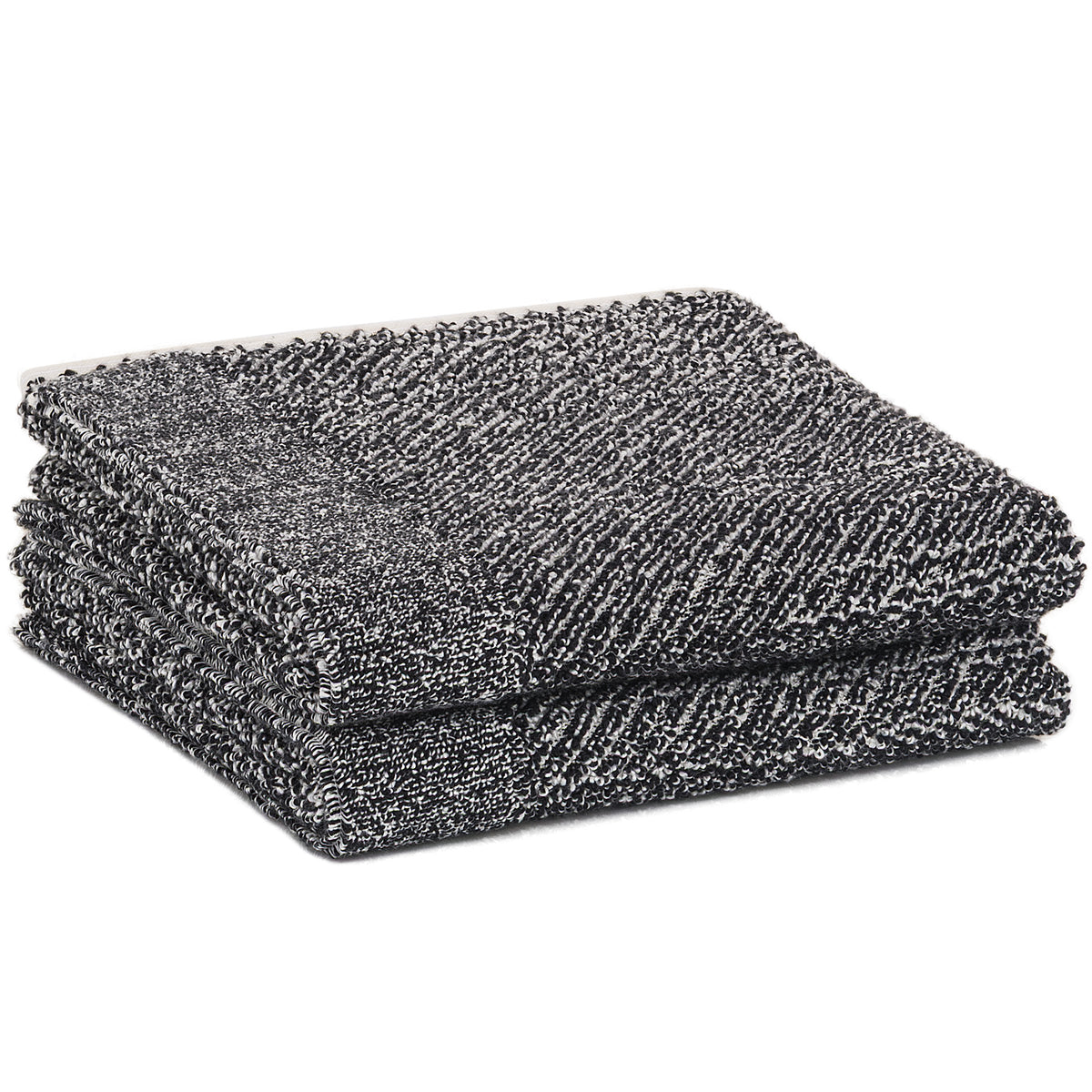 Violet Linen Diagonal Diamond Speckled Plush Pattern Hand Towels Set of Two
