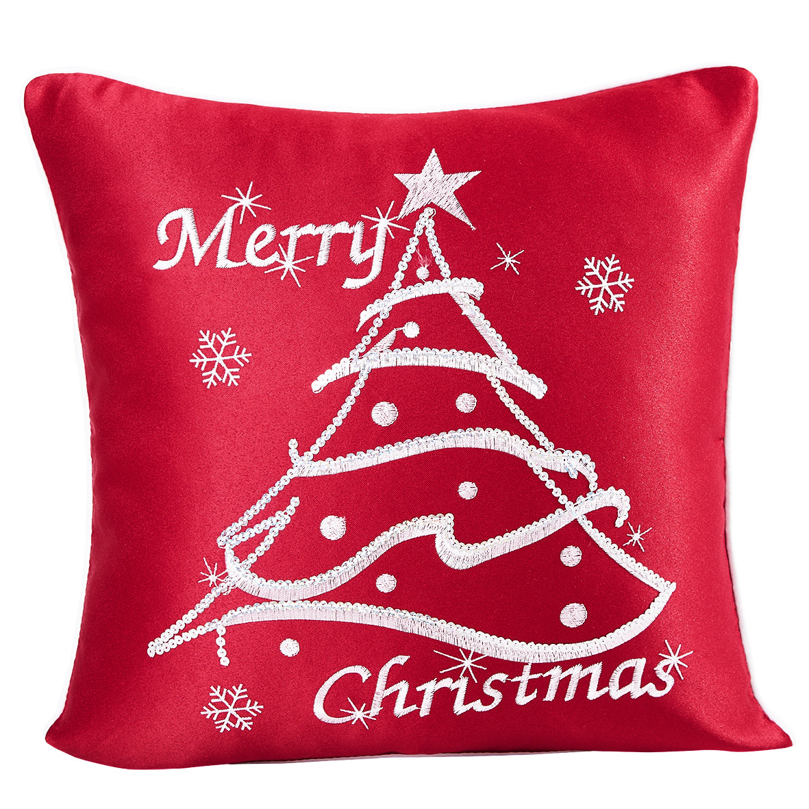 Seasonal Xmas Christmas Holiday Trees Pattern Decorative Accent Throw Pillow Cover