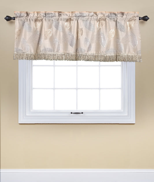 Luxurious Milano Arts Decorative Window Treatment Rod Pocket Curtain Straight Valance