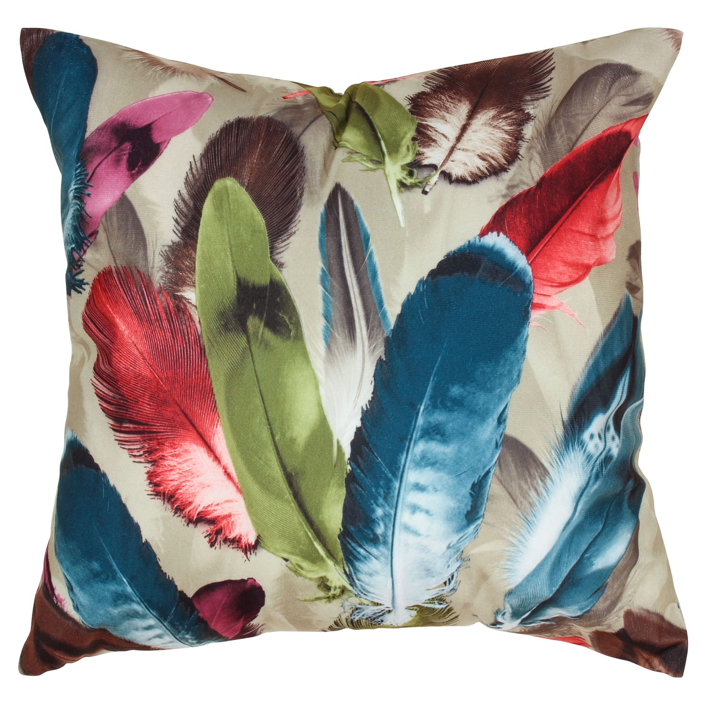 Chenille Feathers Decorative Accent Throw Pillow