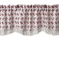 Princess Geometric Abstract Herringbone Blocks Design Decorative Window Treatment Rod Pocket Curtain Straight Valance