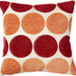 Chenille Circle Spots Pattern Decorative Accent Throw Pillow