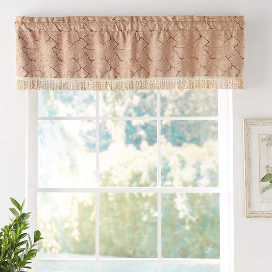 Milano Arts Artistic Design Decorative Window Treatment Rod Pocket Curtain Straight Valance