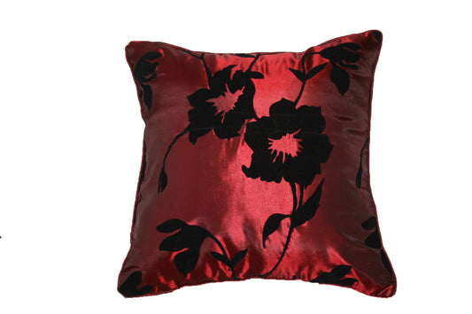 Silky Floral Decorative Throw Pillow Covers