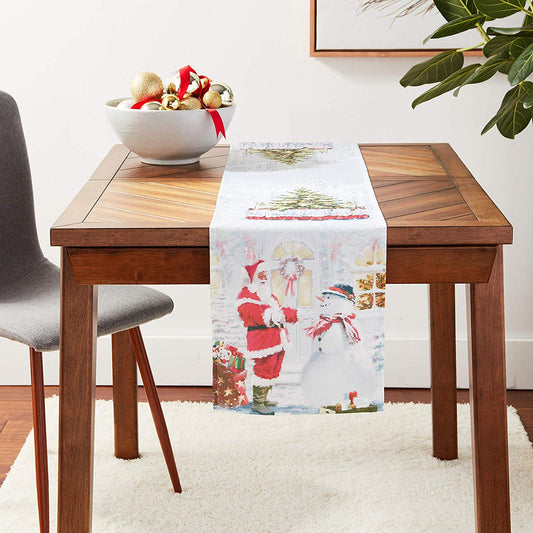 Christmas Snowed Man Decorative Table Runner