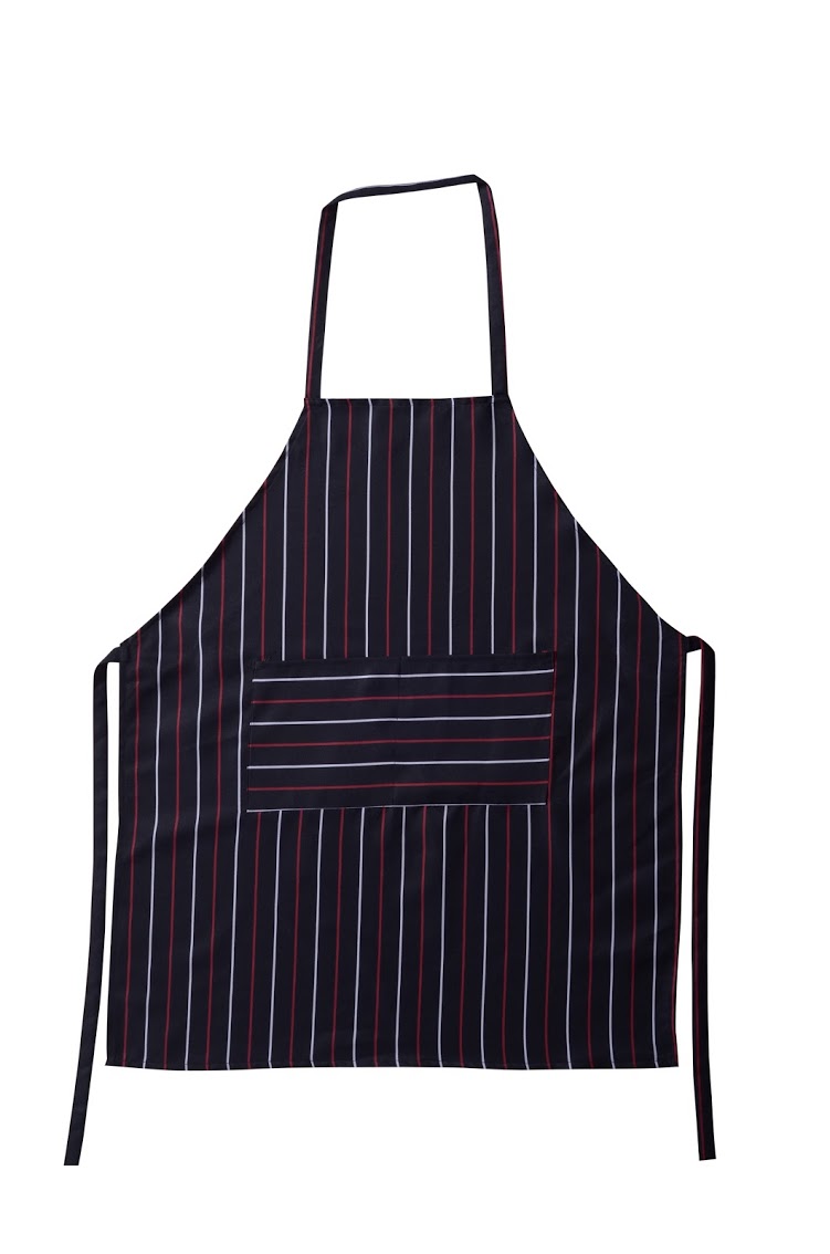 Professional Kitchen Bib Apron Classic Striped Kitchen Apron