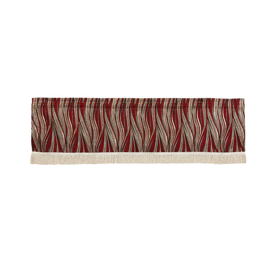 Tivoli Stripes Pattern Decorative Window Treatment Rod Pocket Curtain Straight Valance