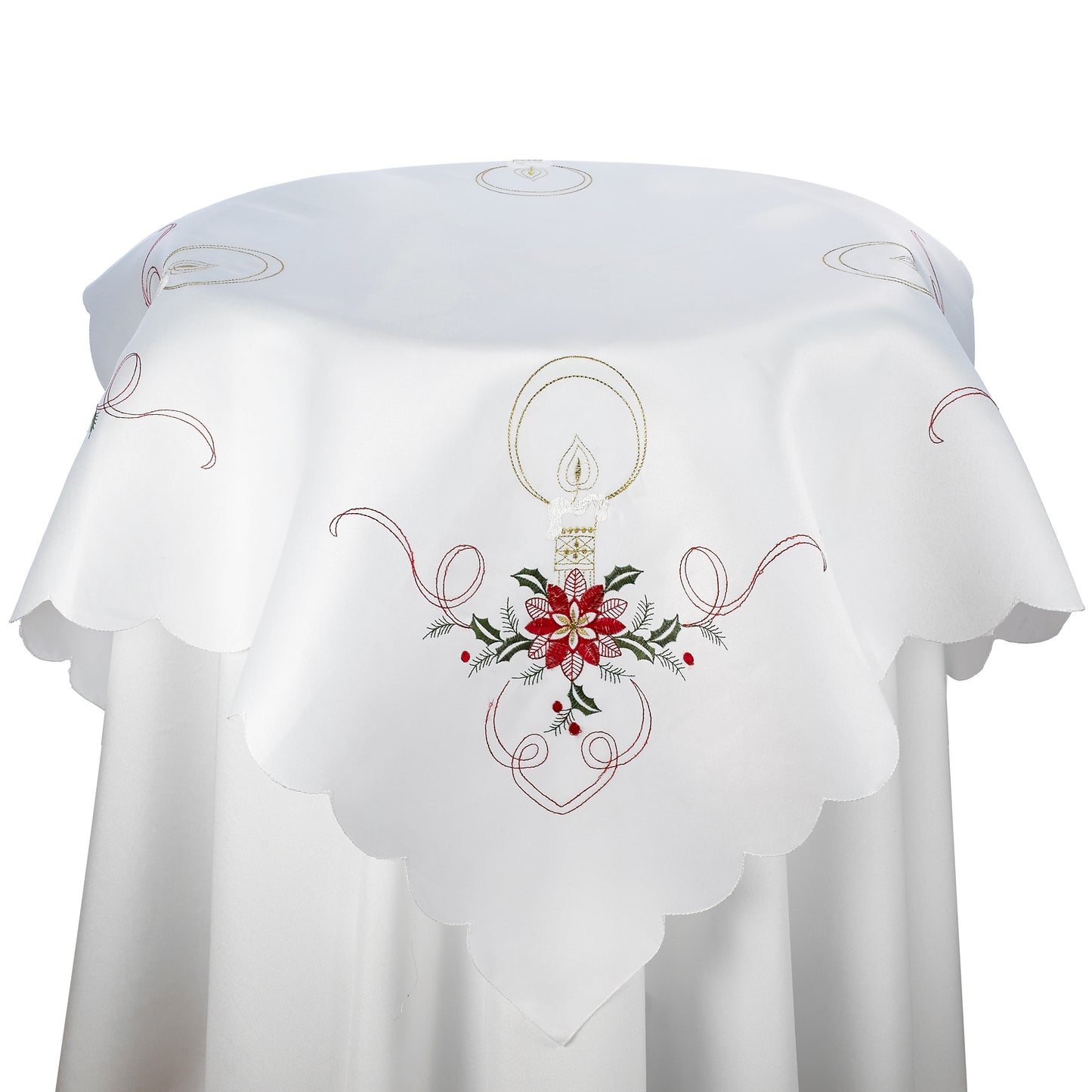 Seasonal Christmas Embroidered Design Decorative Table Toppers