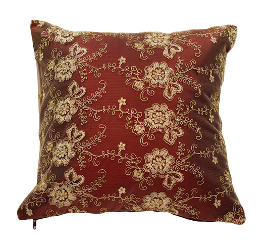 Swiss Vintage Flowers Pattern Decorative Accent Throw Pillow