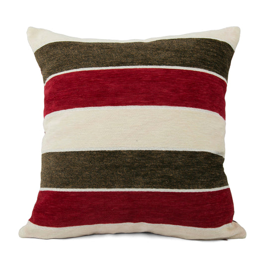 Deluxe Chenille, Striped Design Decorative Throw Pillow Covers