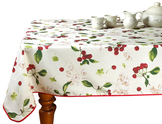 European Kitchen Cherries Vintage Tablecloths