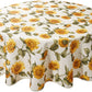 Classic Euro Sunflower tablecloth, styled table setting