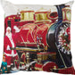 Seasonal Xmas Christmas Holiday Santa Claus Actions Pattern Decorative Accent Throw Pillow Cover