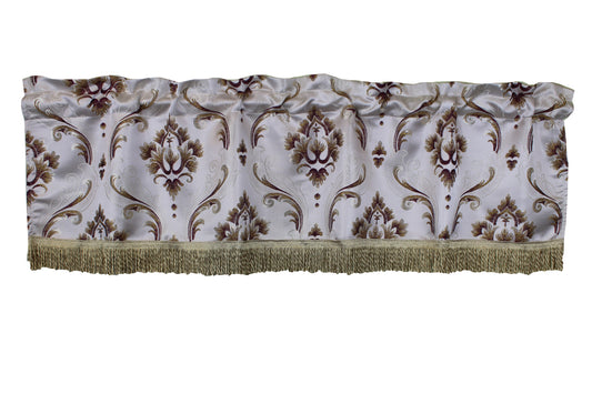 Luxurious Boutique Vintage Decorative Window Treatment Rod Pocket Curtain Straight Valance