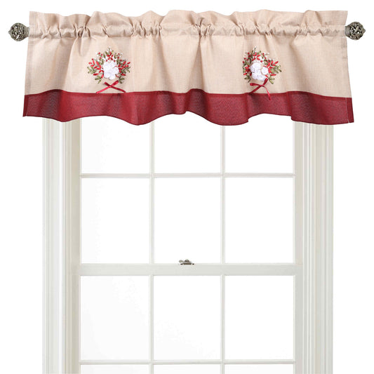 Artistic Decorative Burlap Decorative Window Treatment Rod Pocket Curtain Straight Valance