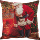 Seasonal Xmas Christmas Holiday Santa Claus Actions Pattern Decorative Accent Throw Pillow Cover