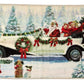 Seasonal Xmas Christmas Holiday Santa Claus Actions Pattern Decorative Area Rug, Doormat.