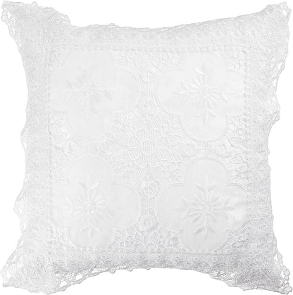 Braided Decorative Lace Cutwork Decorative Accent Throw Pillow