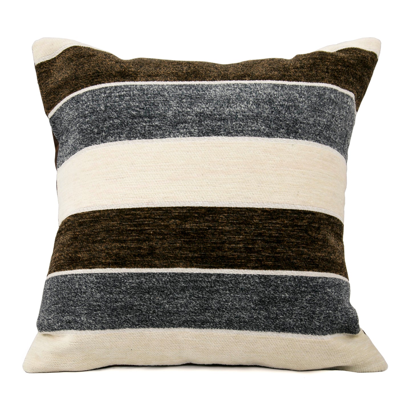 Deluxe Chenille, Striped Design Decorative Throw Pillow Covers