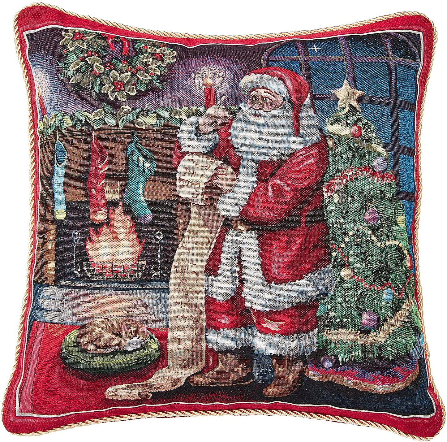 Seasonal Xmas Christmas Holiday Bliss Pattern Decorative Accent Throw Pillow