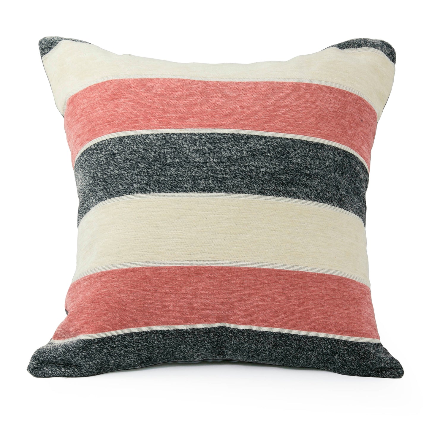Deluxe Chenille, Striped Design Decorative Throw Pillow Covers
