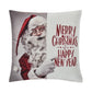 Seasonal Xmas Christmas Holiday Santa Claus Actions Pattern Decorative Accent Throw Pillow Cover