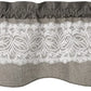 Eden Vintage Rustic Burlap Hessian Lace Pattern Decorative Window Treatment Rod Pocket Curtain Straight Valance