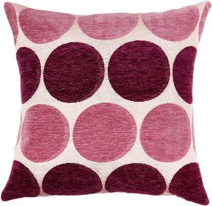 Chenille Circle Spots Pattern Decorative Accent Throw Pillow